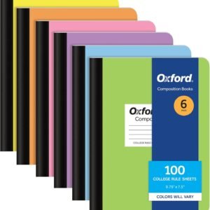 Oxford Composition Notebooks, 6 Pack,